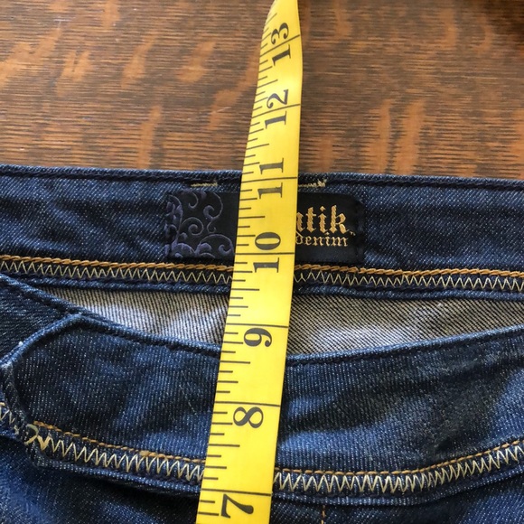 Antik Denim Dark Wash Embroidered Pocket Wide Leg Jeans LNWOT - Picture 12 of 13